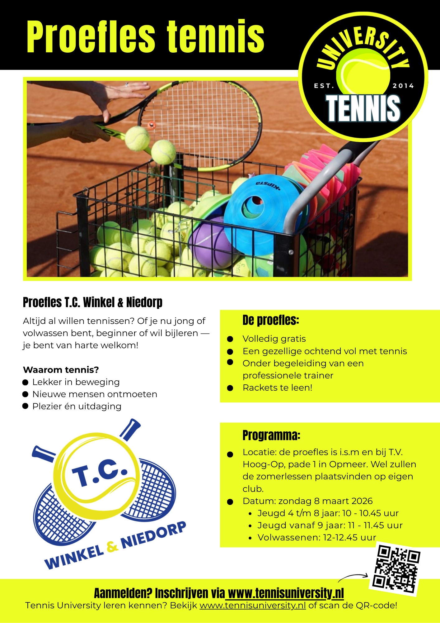 Flyer open dag voorjaar 2026 Winkel Niedorpbb