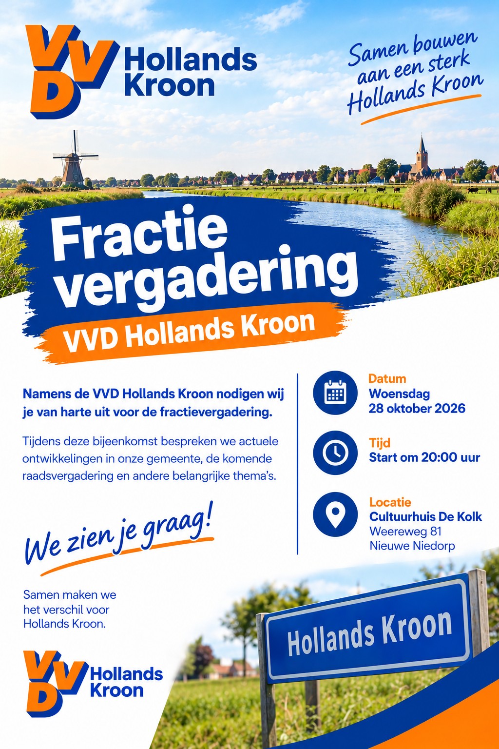 VVD Fractievergadering Hollands Kroon