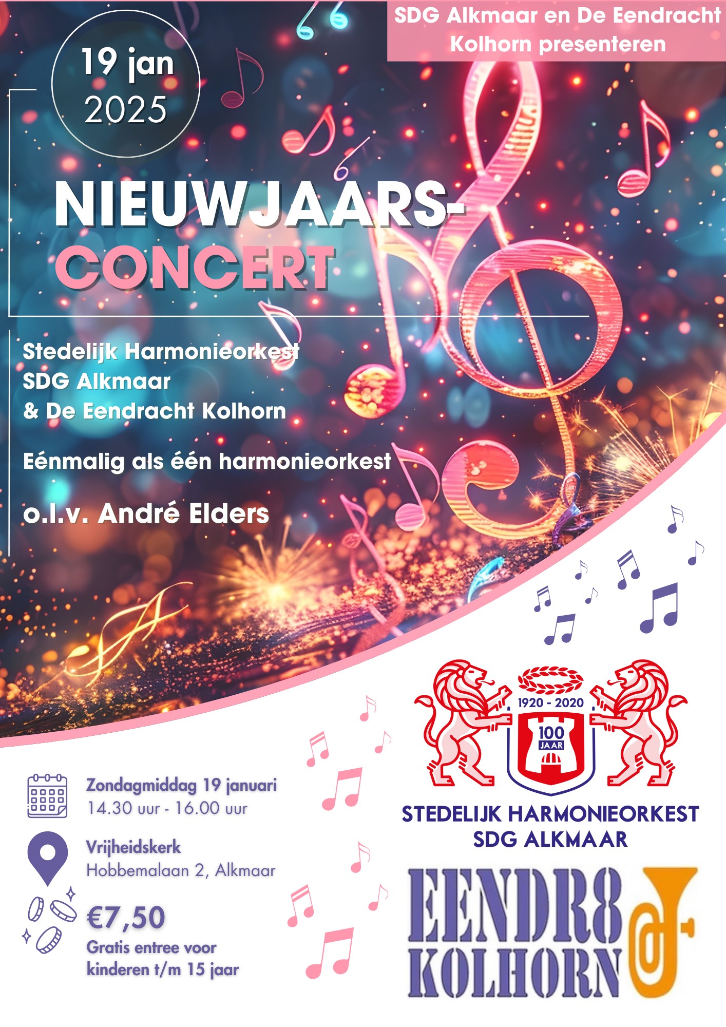 Nieuwjaarsconcert 19 jan. 2025 Poster A3 staand